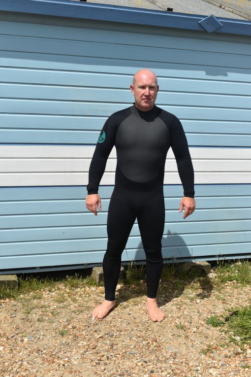 NCW 3/2 mm full length back zip wetsuit with GBS seams and stretch neoprene. #8