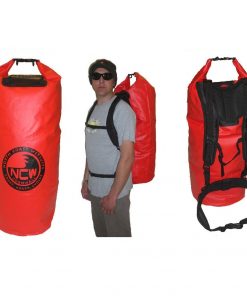 85 litre dry bag made with 500d PVC and with full rucksack strap system
