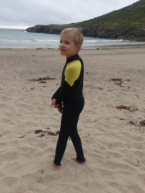 NCW kids 5mm full wetsuit with GBS seams back