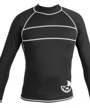 long sleeve rash vest in black SPF50+