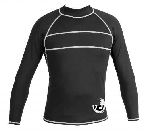 long sleeve rash vest in black SPF50+