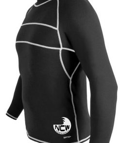 long sleeve rash vest in black SPF50+