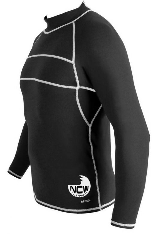 long sleeve rash vest in black SPF50+