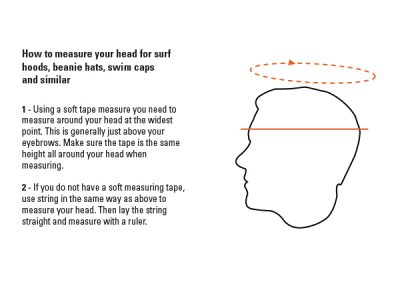 neoprene hat or hood - how to measure your head