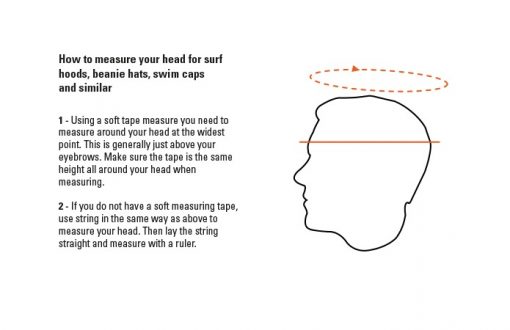 neoprene hat or hood - how to measure your head