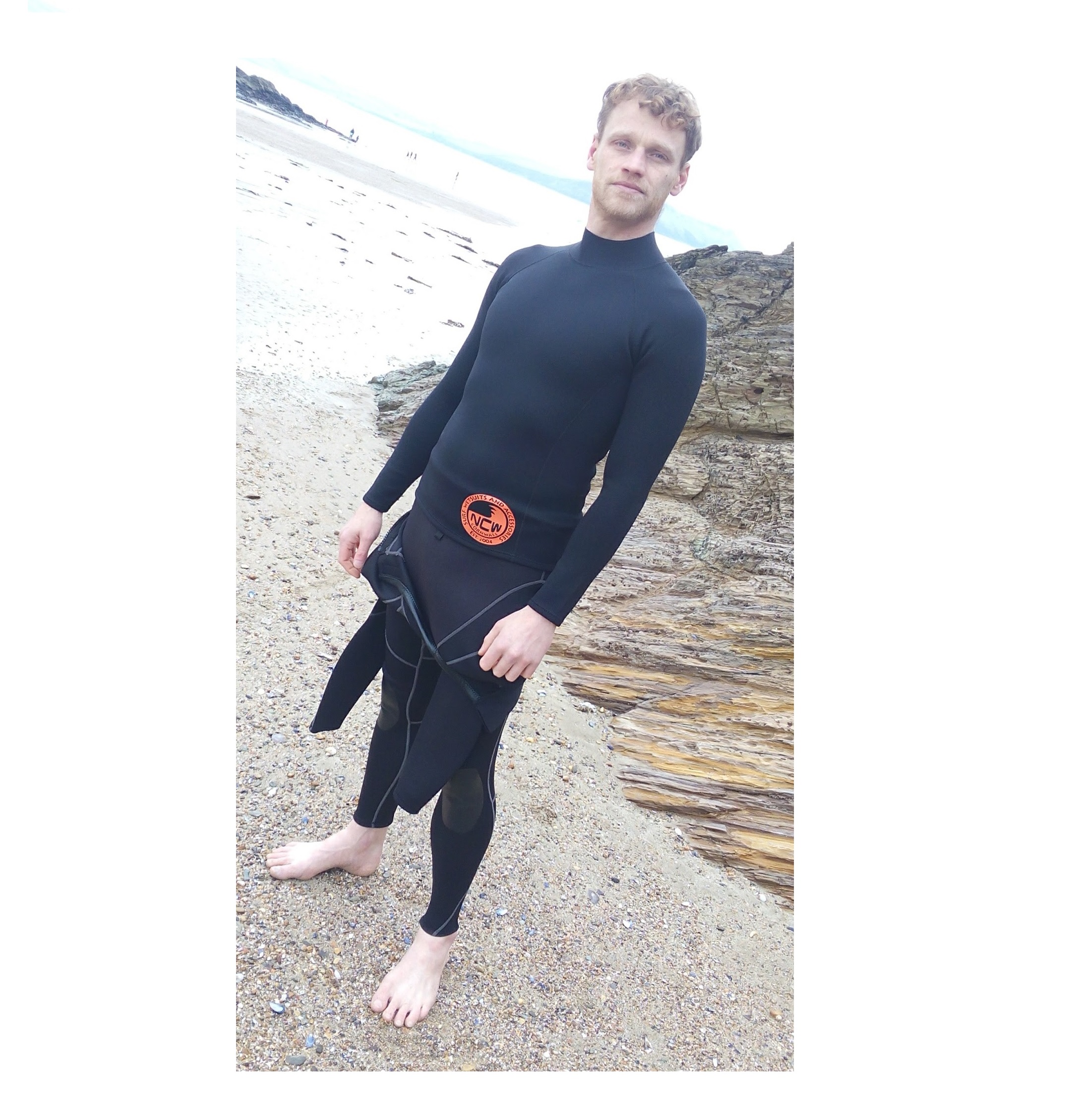 Unisex Zip Wetsuit Tops Long Sleeve Wetsuit Jacket Water Sports Kayak Surf Tops 