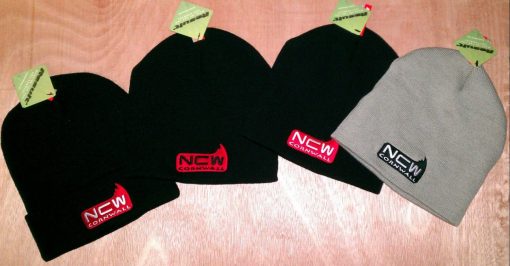 NCW cloth beanies - various colour and logos