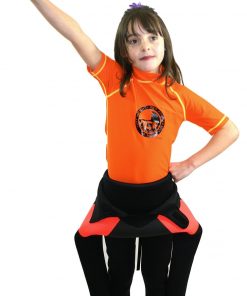 NCW kids short sleeve uv50 rash vest and 5mm full kids wetsuit