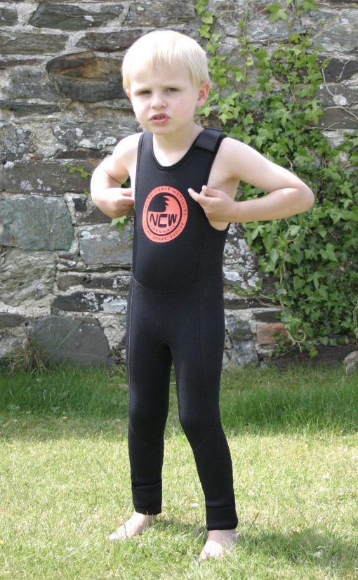 NCW 2mm thermal lined kids & junior long john wetsuit