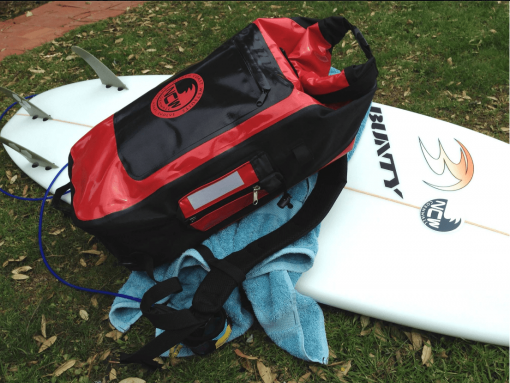 NCW 30L backpack drybag goes for a surf