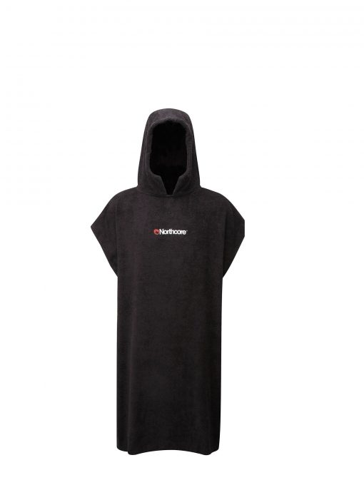 NORTHCORE Beach Basha Towelling Changing Robe in BLACK (NOCO24A)