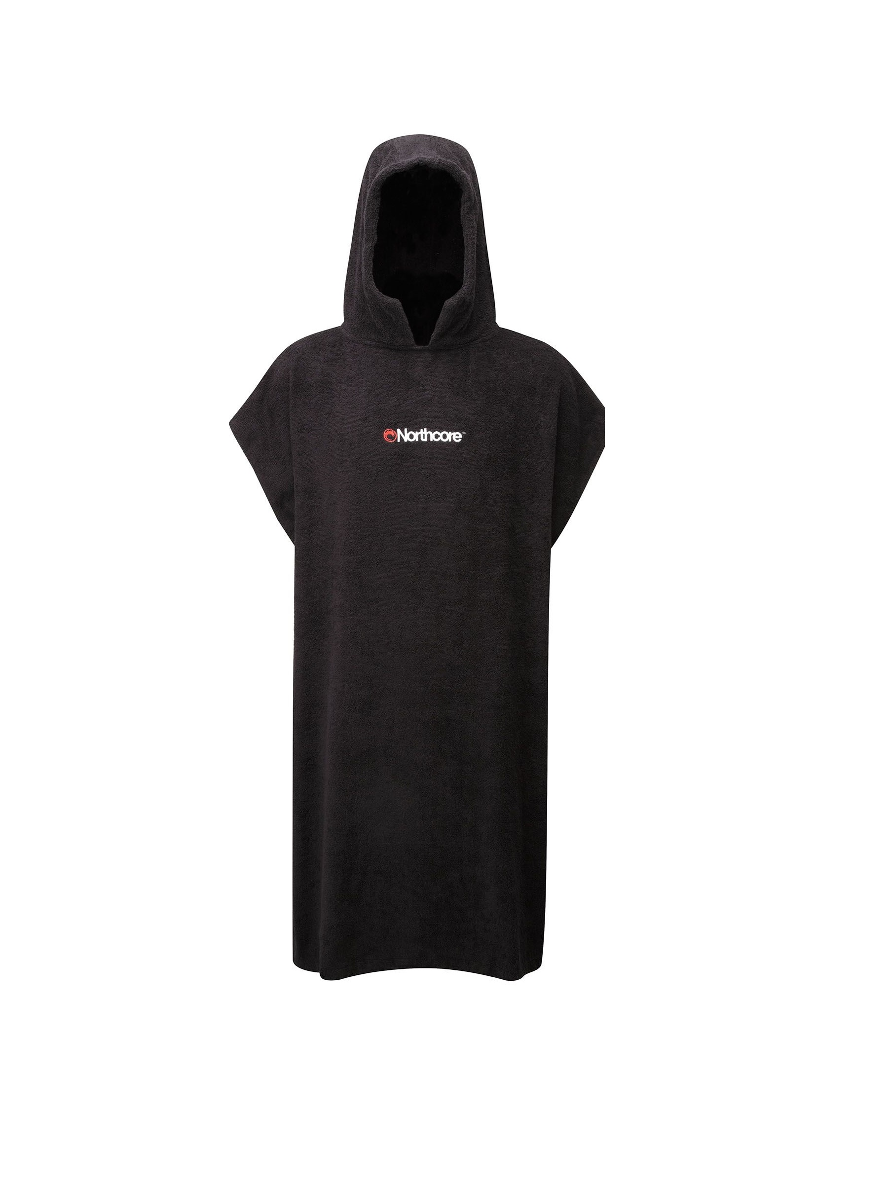 Northcore Beach Basha Towelling Changing Robe in black