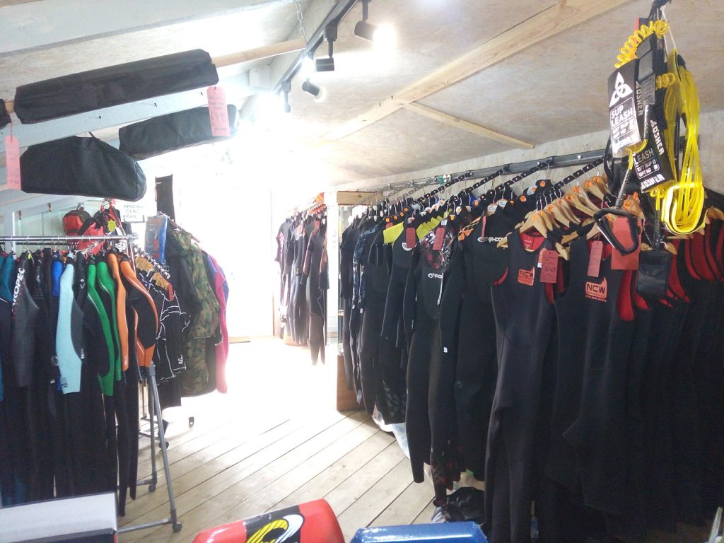 The Rubber Shack - our showroom and surf shop in North Cornwall