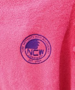 pink ncw beach towelling changing robe
