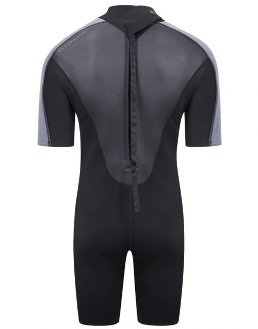 2021 swarm mens 3mm shorty wetsuit (back)
