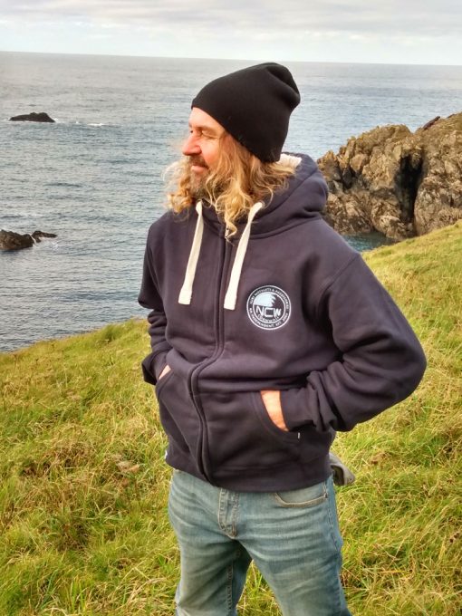 NCW Sherpa line fleece hoodie.