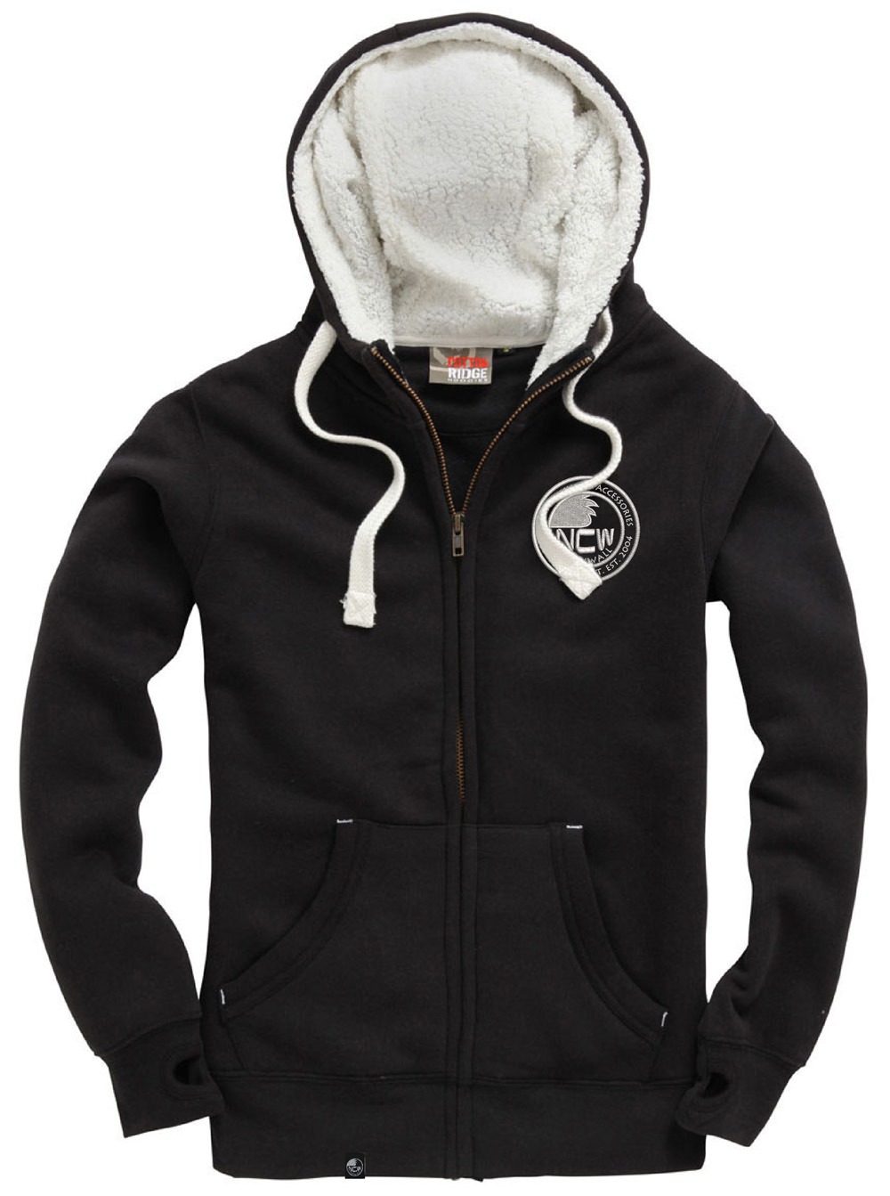 NCW Sherpa fleece lined hoodie (Dusty Black, French Navy & Maroon)