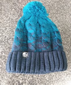 ncw sherpa fleece blue green bobble hat