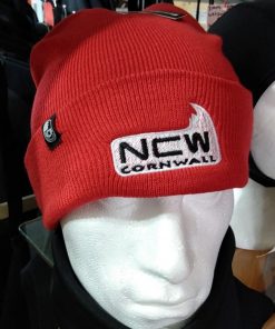 ncw cuff beanie red with logo