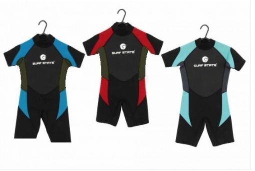 surf state adult unisex short wetsuit blue red aqua 2021