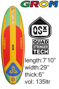 O'Shea GROM QSx kids/small adult inflatable SUP  7'10 x 29" x 135L, full package