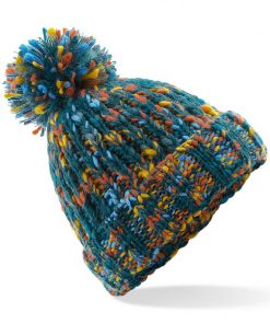 NCW Twister Pom Pom beanie hat. Retro Twist.
