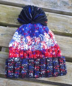 NCW corkscrew sherpa fleece beanie hat chilli blues