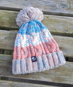 NCW corkscrew sherpa fleece beanie hat milkshake mix
