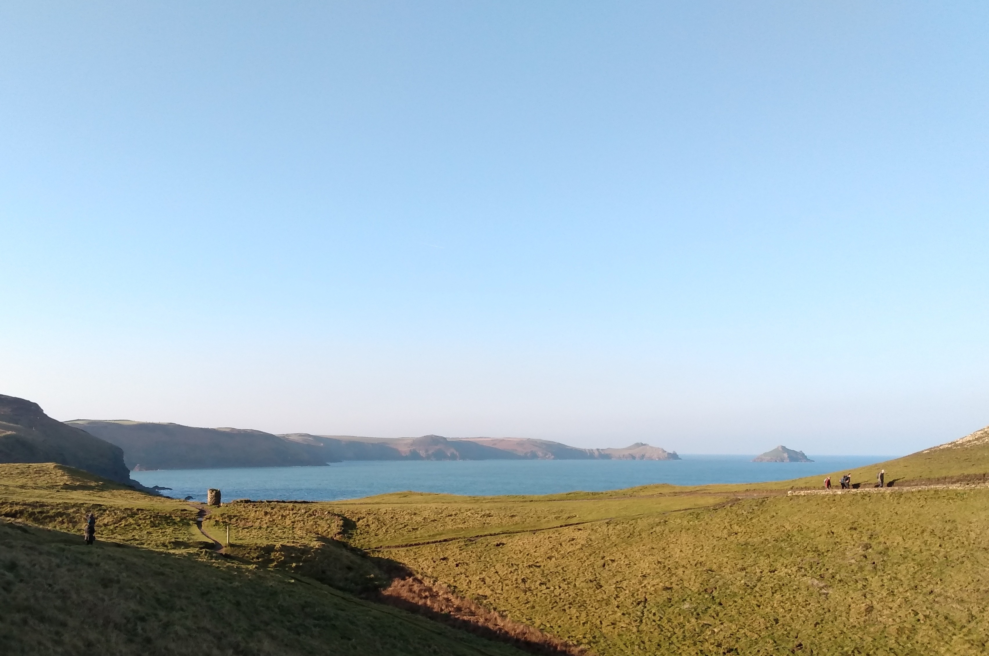 Cornish winter walks, crisp blue skies and long shadows.