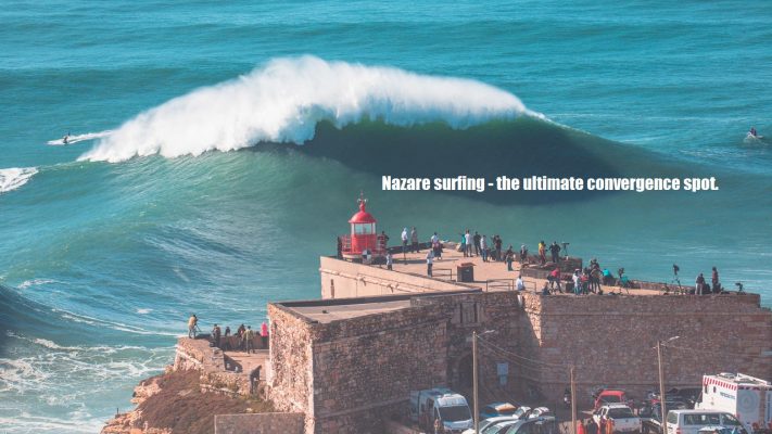 Nazare surfing - the ultimate convergence spot.