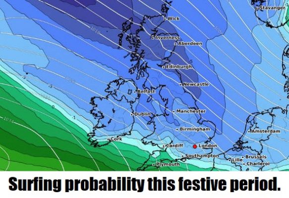 Surfing probability this festive period.