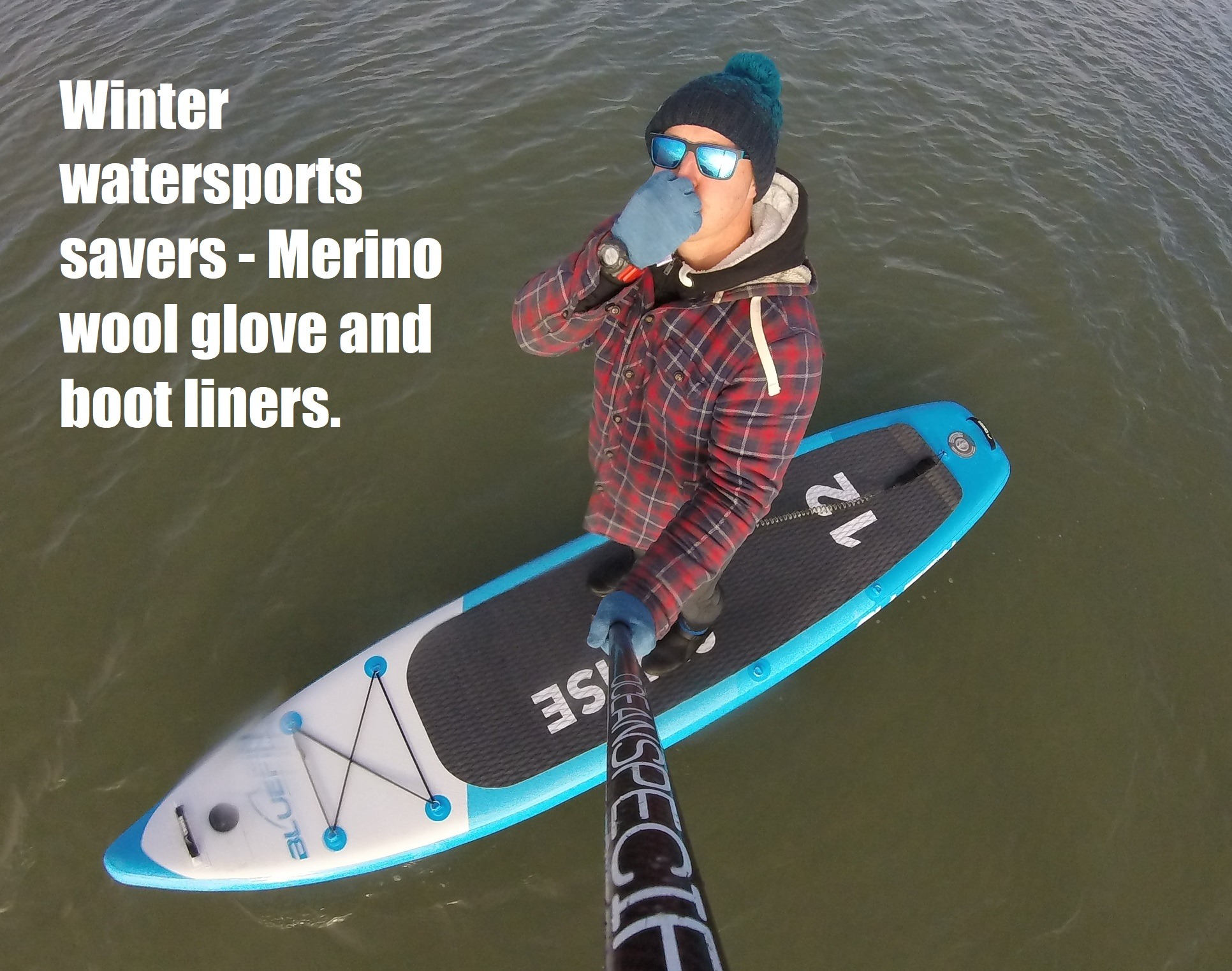 Winter watersports savers - Merino wool glove and boot liners.