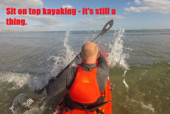 Sit on top kayaking - it's still a thing.