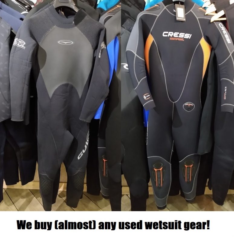 We buy (almost) any used wetsuit gear!