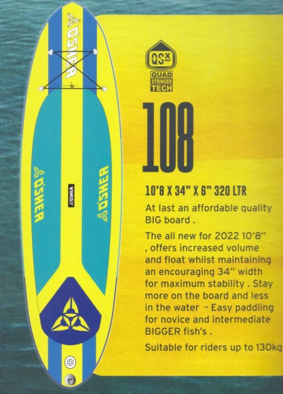 SALE NOW ON - 20% off : O’Shea 10'8 QSx inflatable SUP, full package