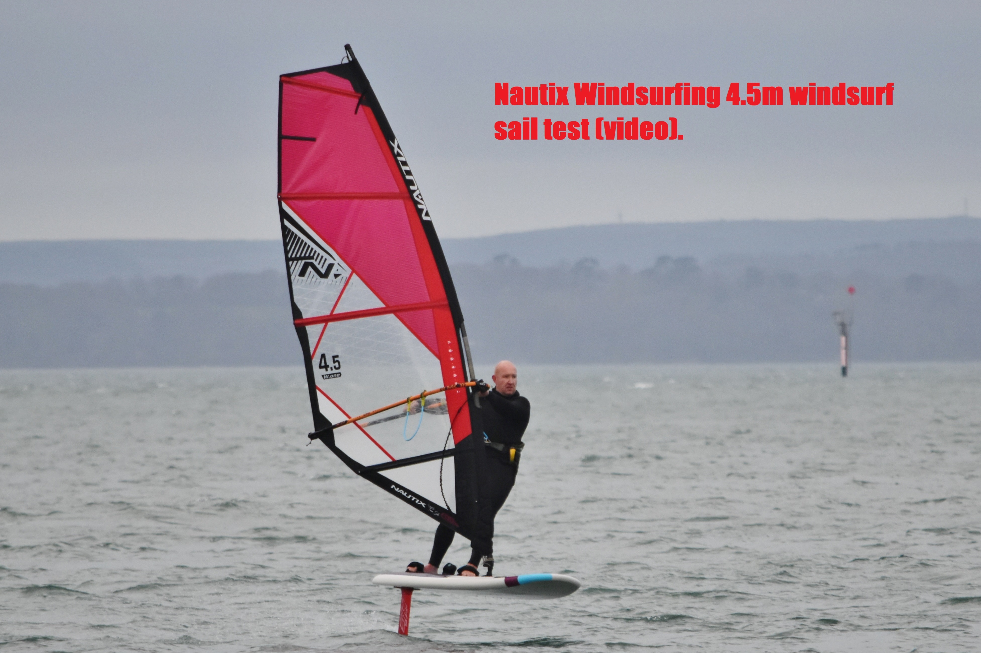 Nautix Windsurfing 4.5m windsurf sail test (video).