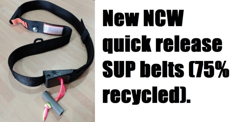 New NCW quick release SUP belts (75% recycled).