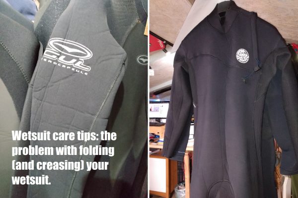 Wetsuit care tips the problem with folding (and creasing) your wetsuit.