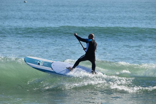 Freshwater Bay Paddleboard Co. Classic stand up paddle board 9'11 10'6 painted glass Paulownia wood finish. #14