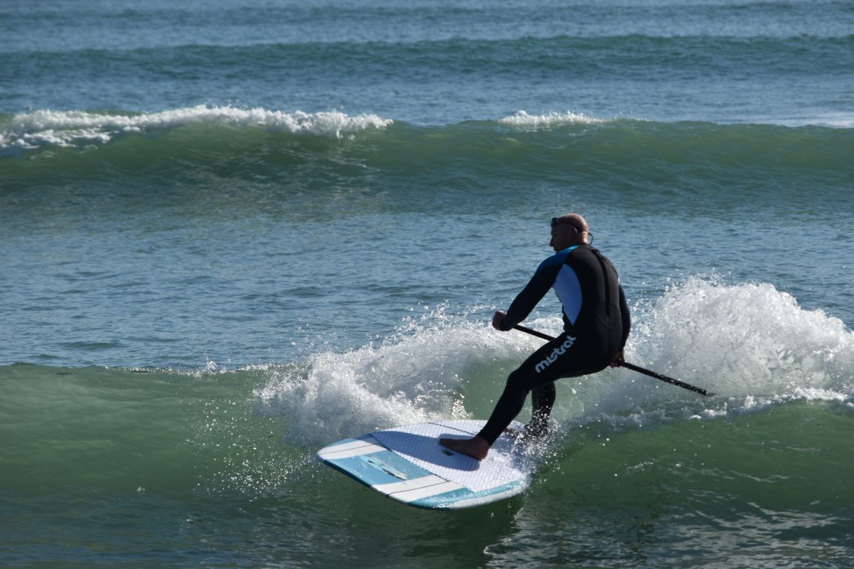 Freshwater Bay Paddleboard Co. Classic stand up paddle board 9'11 / 10'6 painted glass / Paulownia wood finish. #31