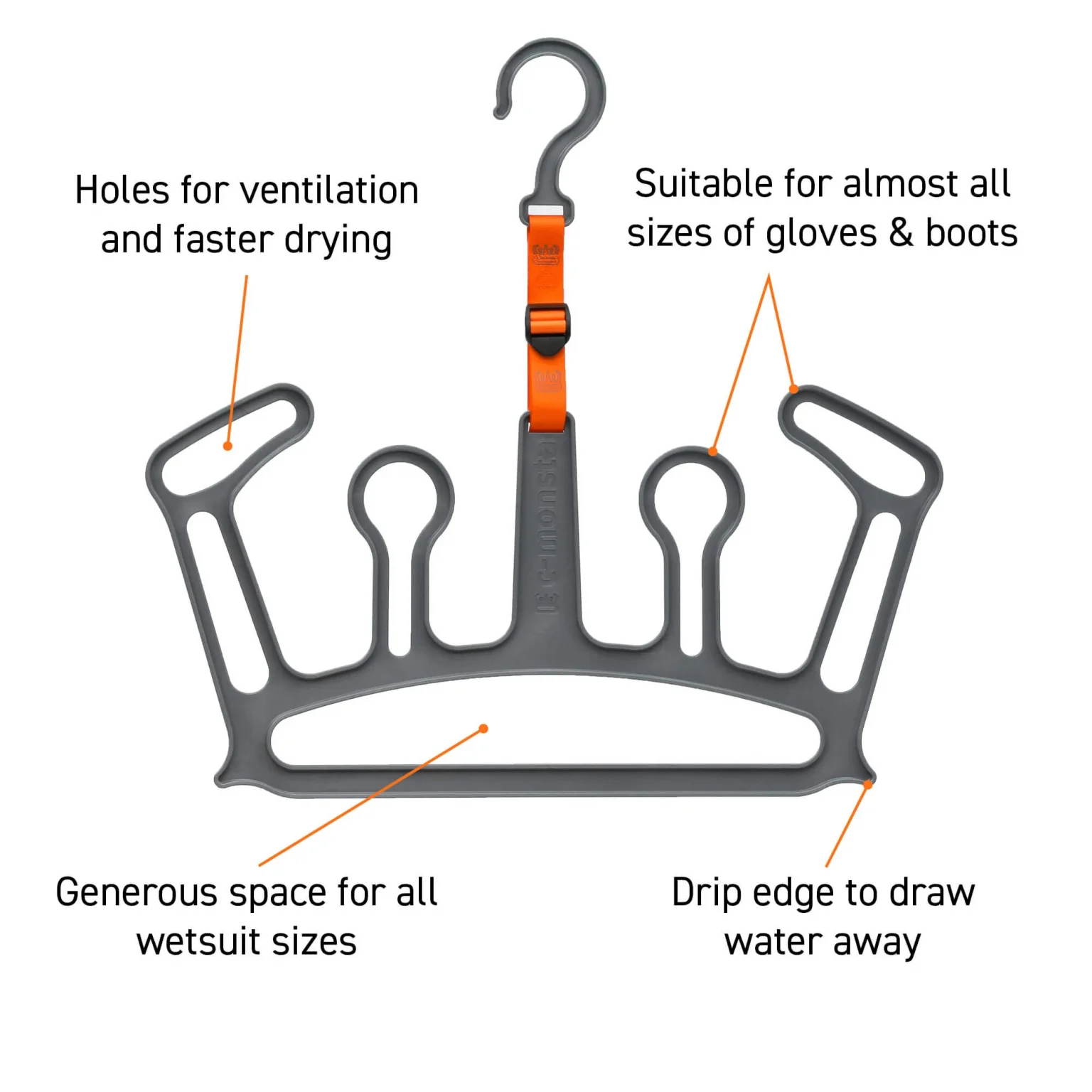 C-Monsta wetsuit kit hanger grey
