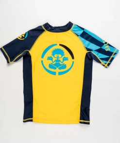 Saltrock Warp - boys short Sleeve rashvest - yellow