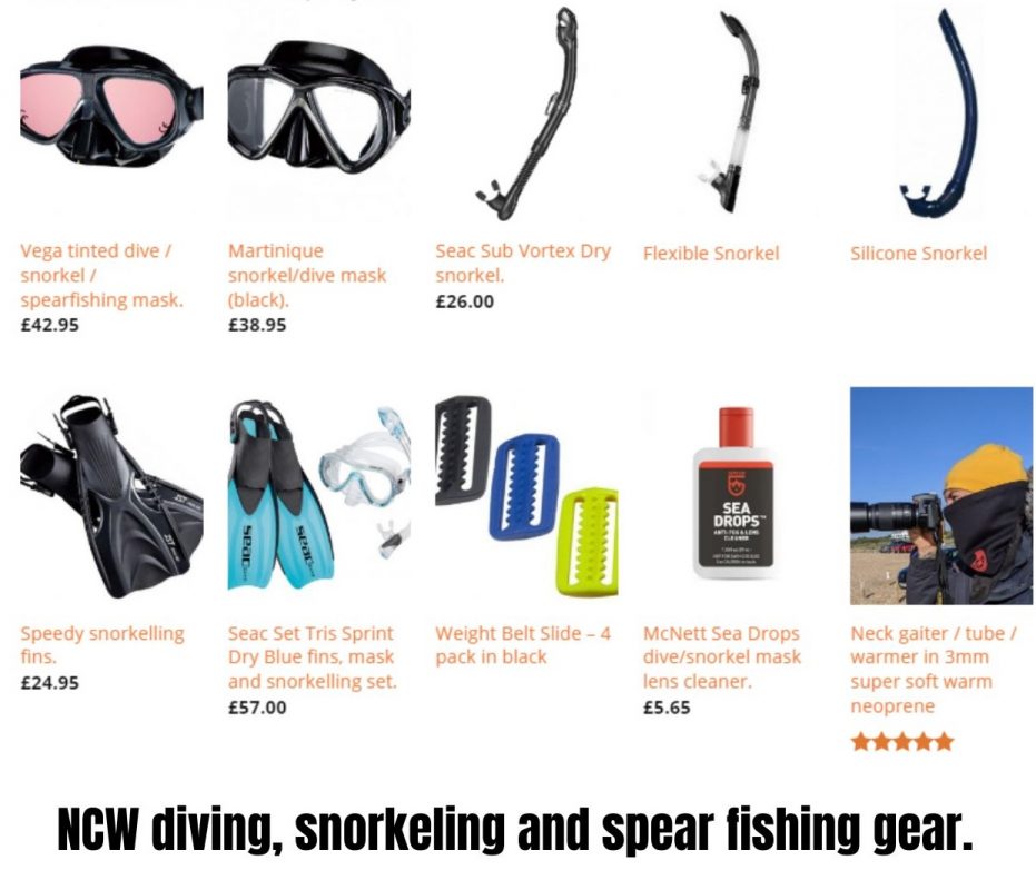 NCW diving, snorkeling and spear fishing gear. - North Coast Wetsuits - NCW