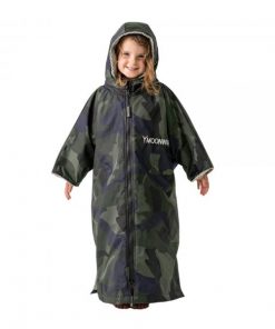 Frostfire Moonwrap kid's change robe - camo / blue / electric blue - LTD (age: 5 – 9 year olds)