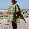 Saltrock Sunset - Packable Reversible Poncho - Yellow / Sage Green