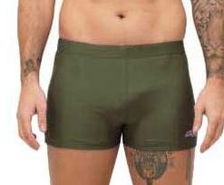 NCW lycra double lined swim shorts / trunks - olive green.