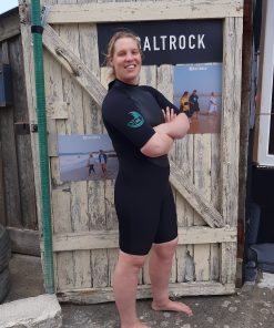 NCW 3/2 mm ladies / womens back zip shorty wetsuit