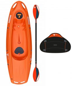 Tahe Ouassou sit on top kayak package inc. boat, paddle, back rest.