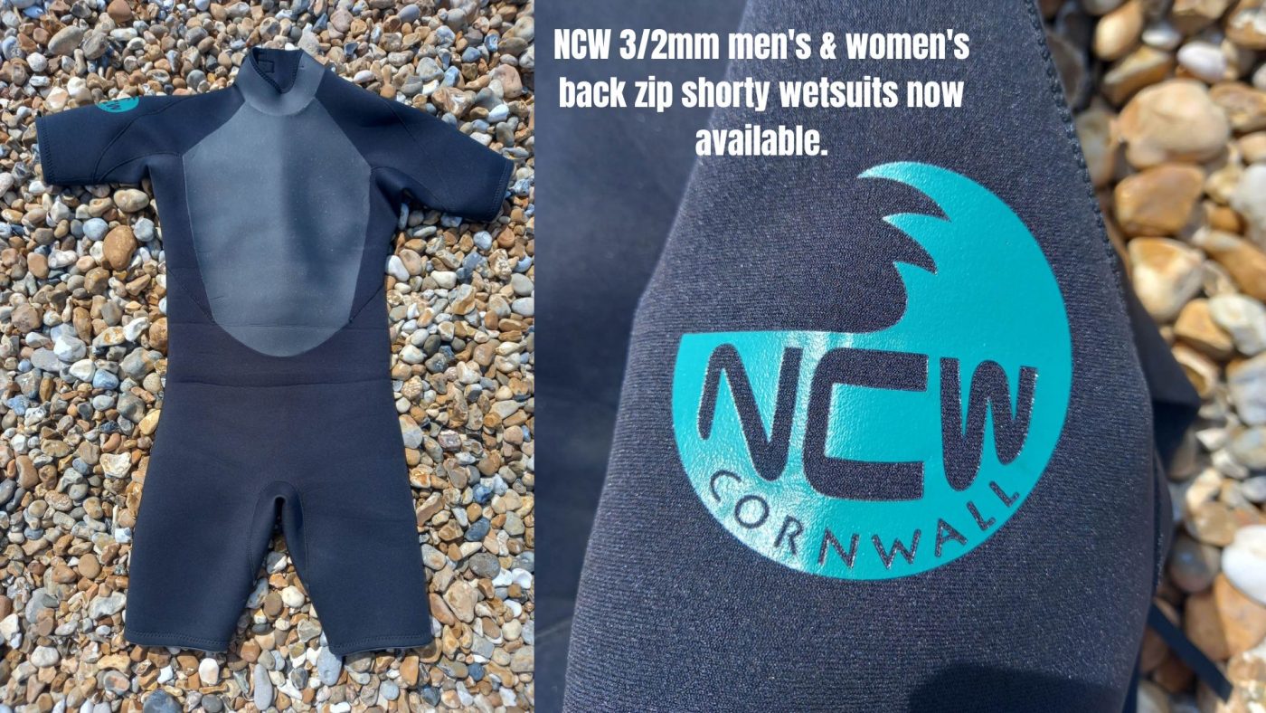 NCW 3/2mm men's & women's back zip shorty wetsuits now available