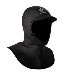 Kids 3mm Cold Water Surf Hood. Fits under wetsuit collar (bib and tuck) with drawstring. Fits most kids up 54cm head circumference